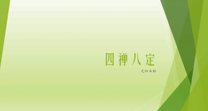 四禅八定讲课